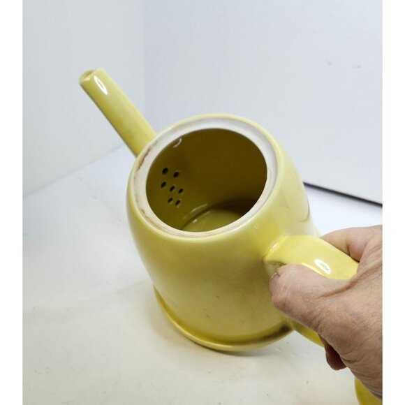 Vintage Hall 1950s Ceramic Yellow Teapot With Lid - Picture 3 of 9